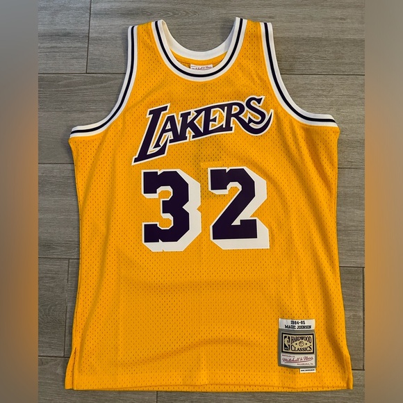 Magic Johnson Mitchell & Ness Los Angeles Lakers Swingman Home Jersey Sz Large